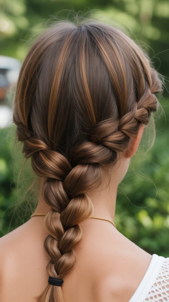  Milkmaid Braid with Caramel Glow