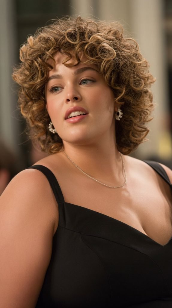 Curly Hair with Teased Roots