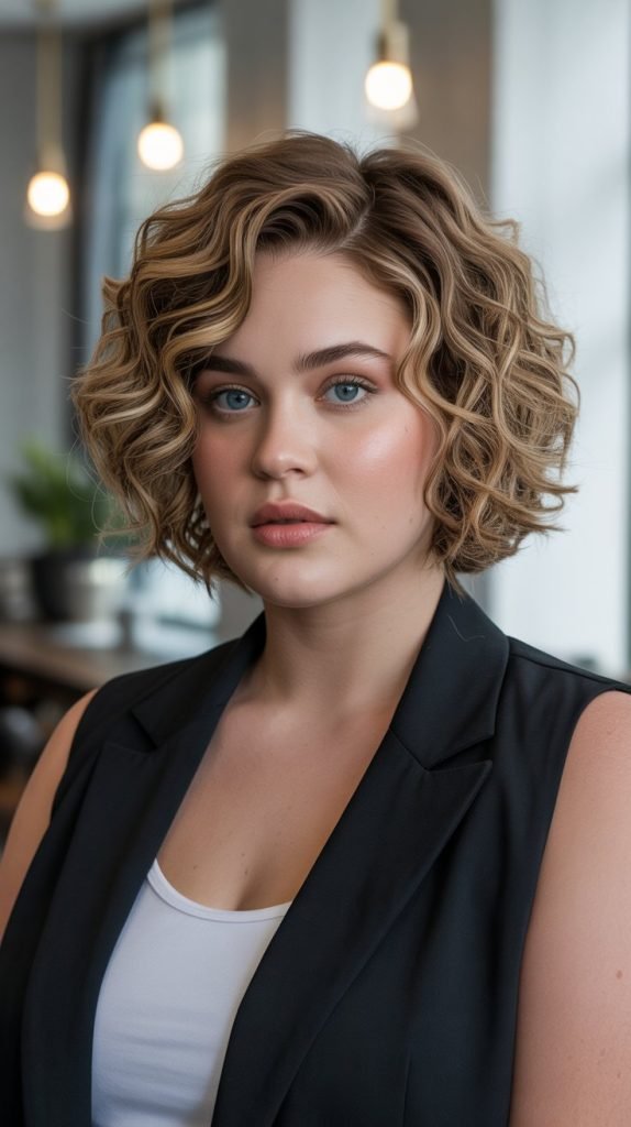 Curly Hair with Graduated Bob