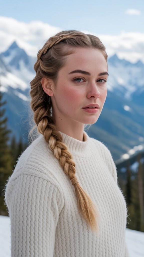 Side Braid with Twisted Crown