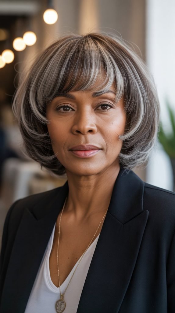 Layered Bob with Bangs