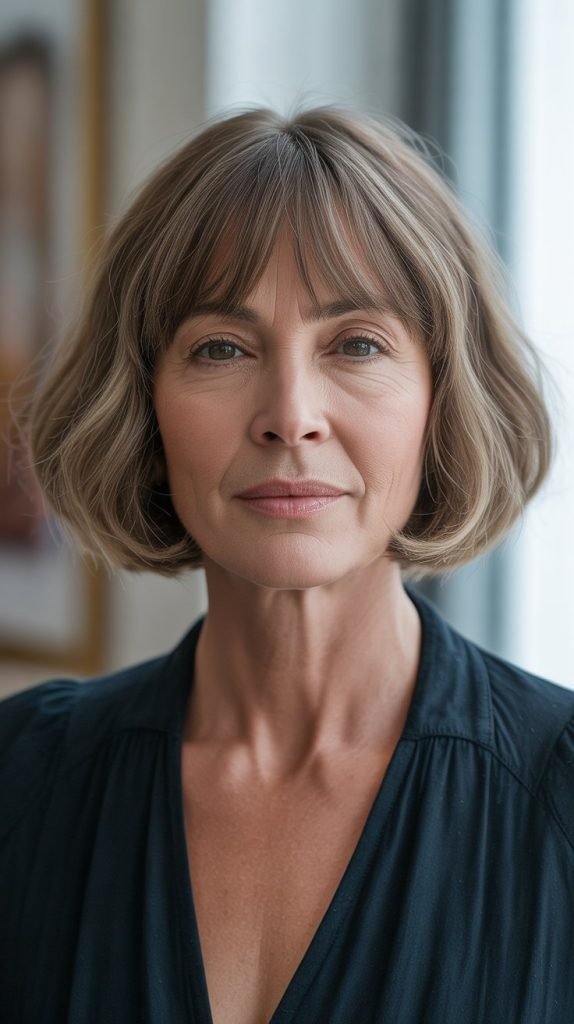  Bob with Curtain Bangs