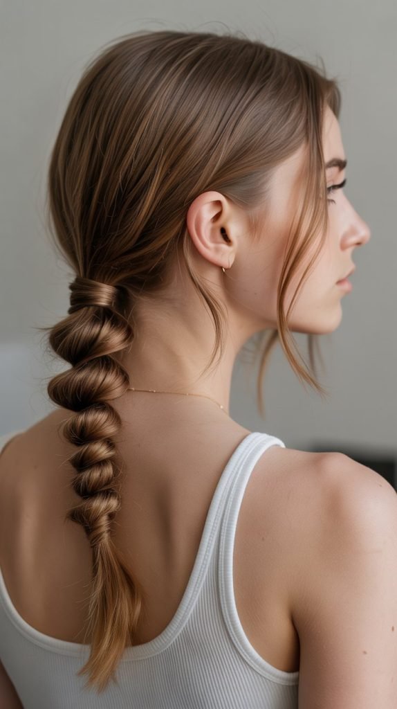 Twisted Low Side Ponytail
