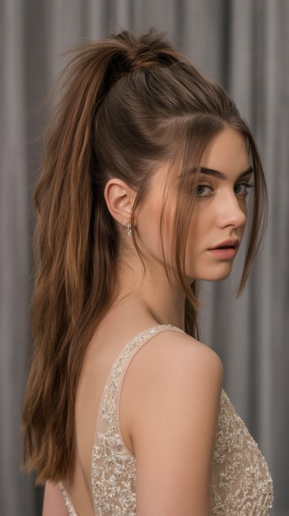 Textured Ponytail with Volume