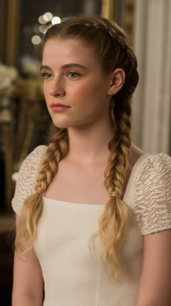 Crossed Braid Half-Up