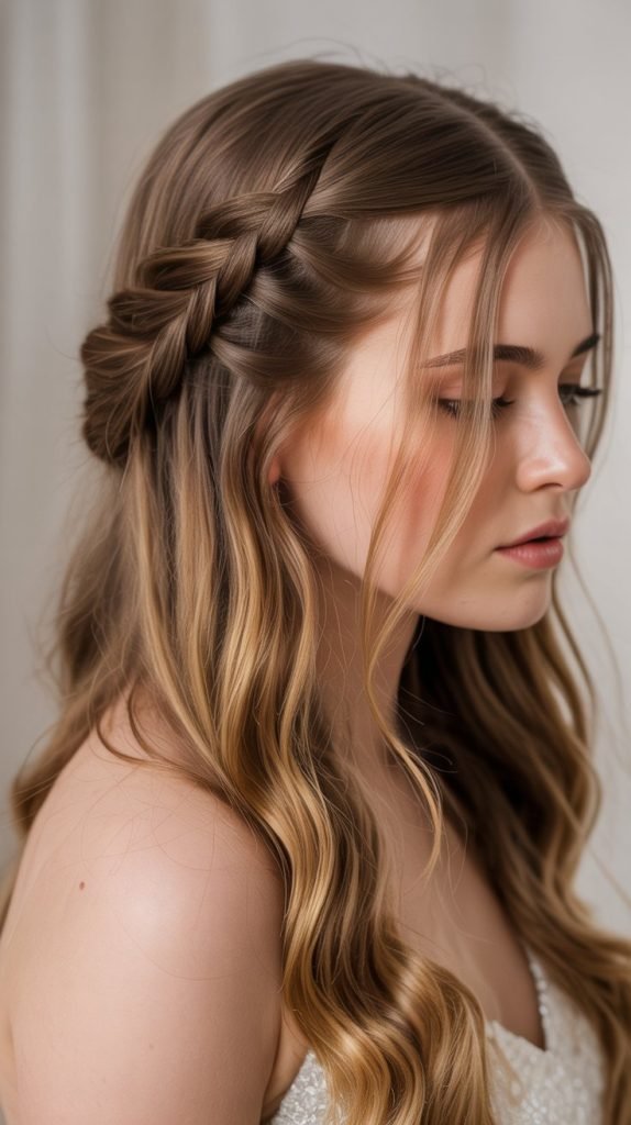 Waterfall Braid Half Updo