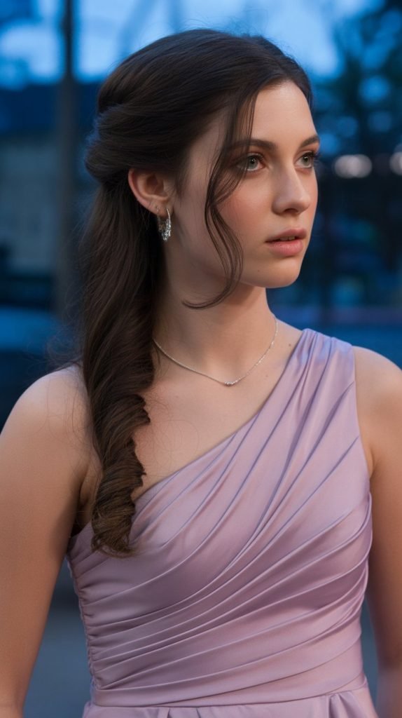 Side-Swept Twisted Half-Up