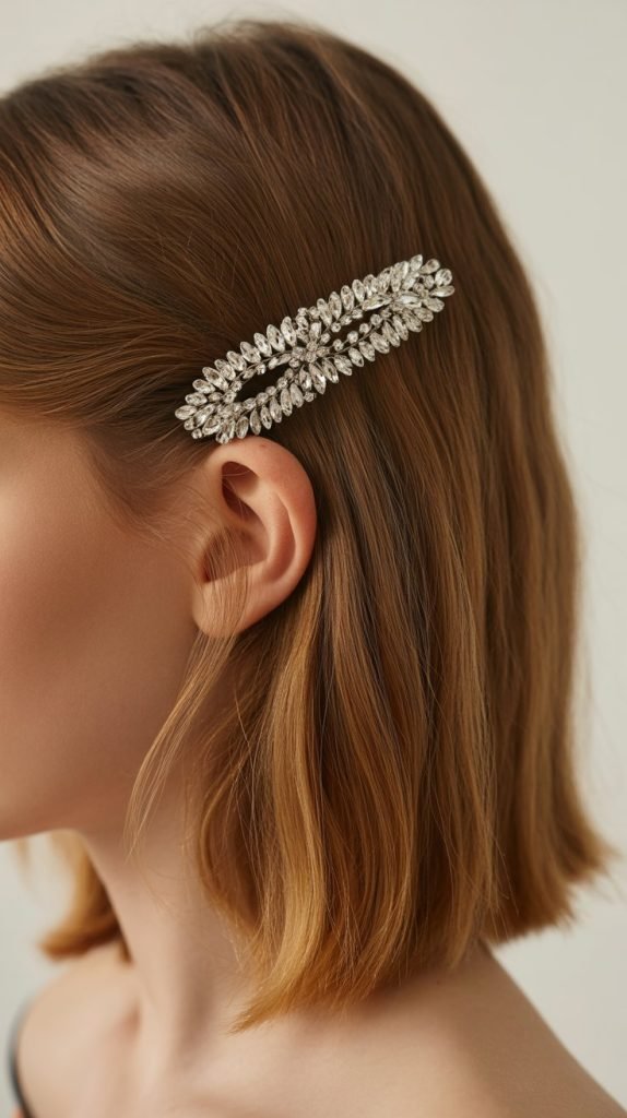 Pinned-Back Glamour with Statement Clip