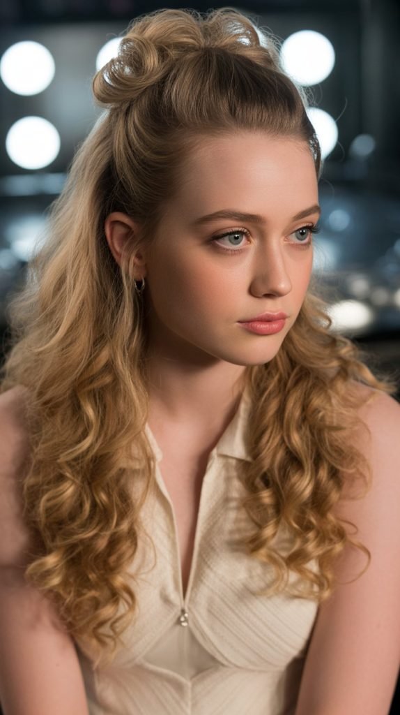 Voluminous Curled Half-Up