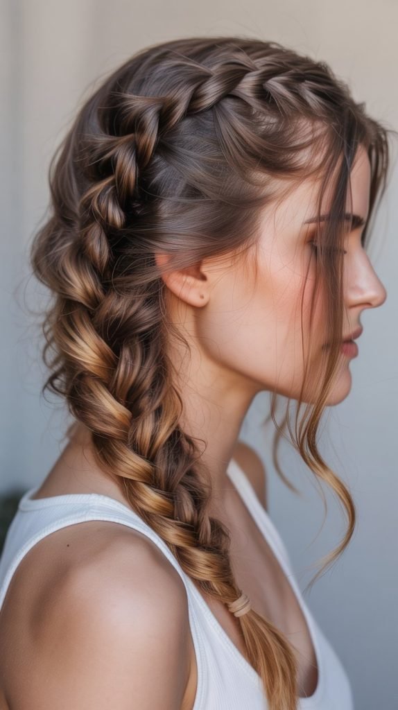  Waterfall Braid with Caramel Cascade