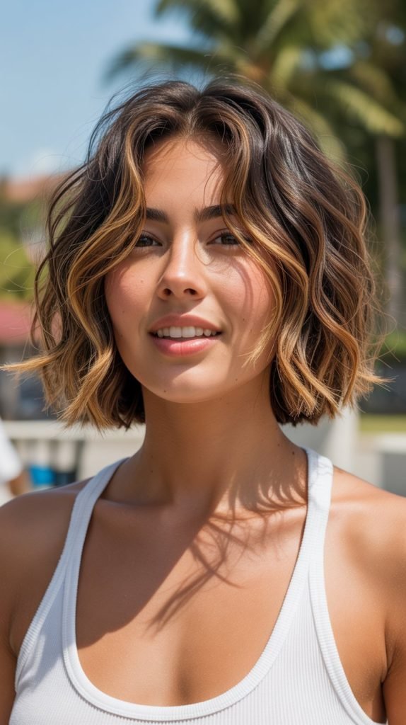 Beachy Bob with Sun-Kissed Caramel