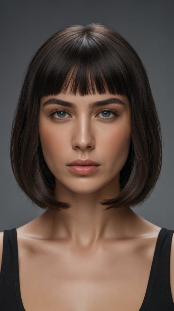 Blunt Midi Cut with Micro Bangs