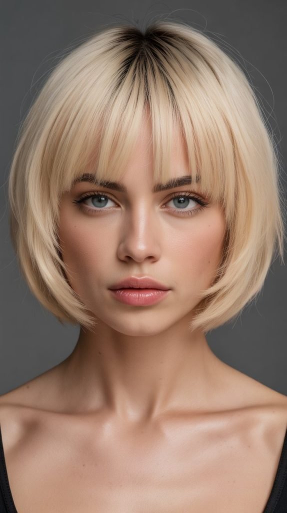 Blunt Bob with Baby Bangs