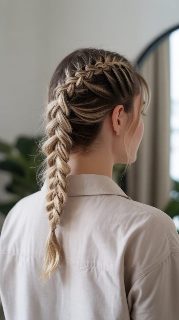  Ladder Braid Half-Up Style