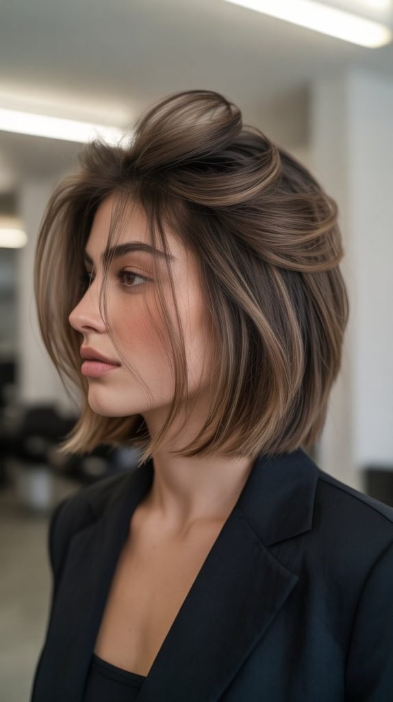Long Bob with Crown Layers