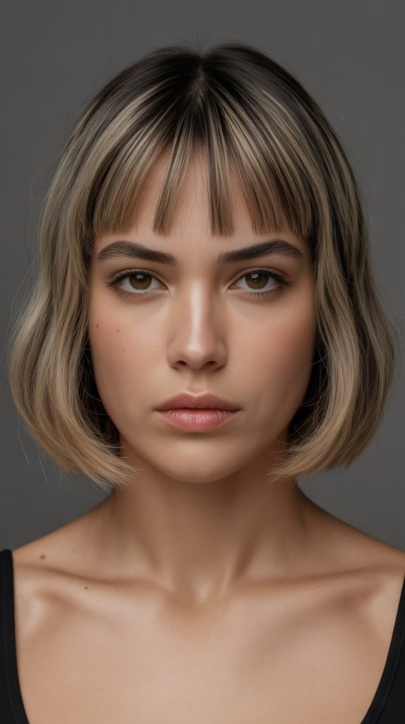 Long Bob with Micro Bangs