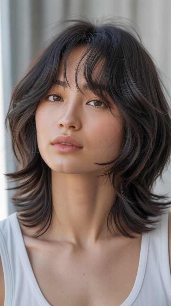 Medium Shag with See-Through Bangs