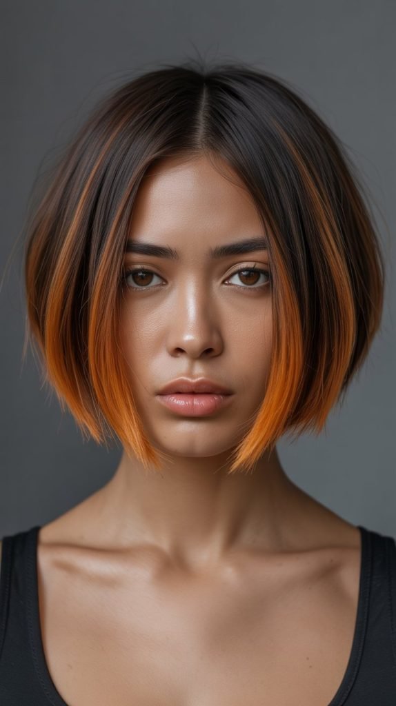 Micro Bob with Caramel Tips