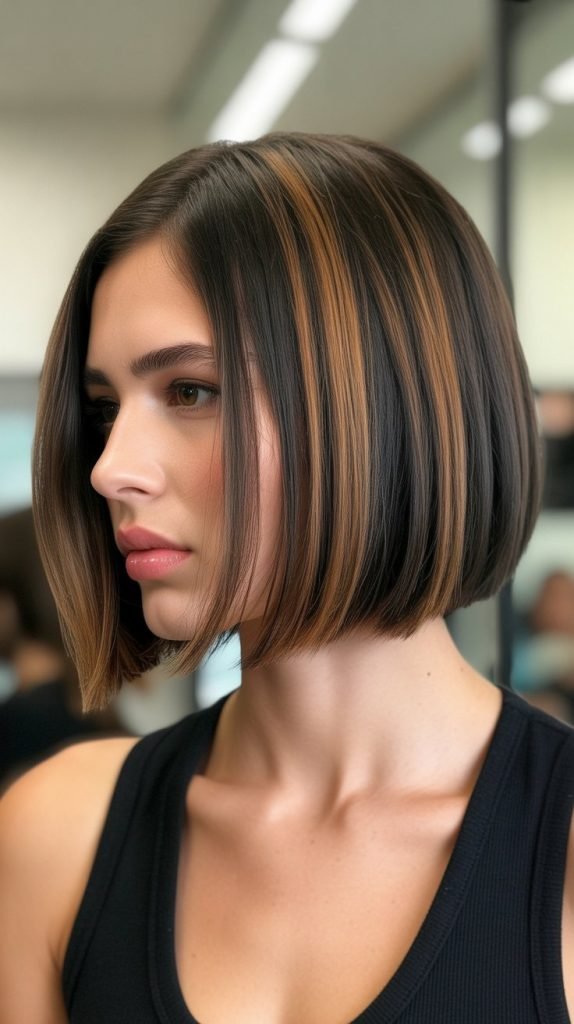 Precision Bob with Caramel Foilayage