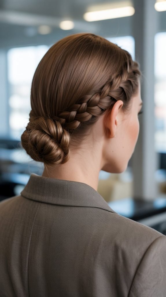 Sleek Low Braided Bun