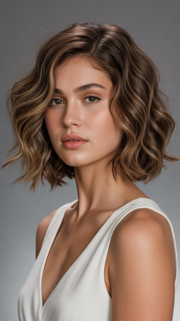 Soft A-Line Bob with Gentle Wave