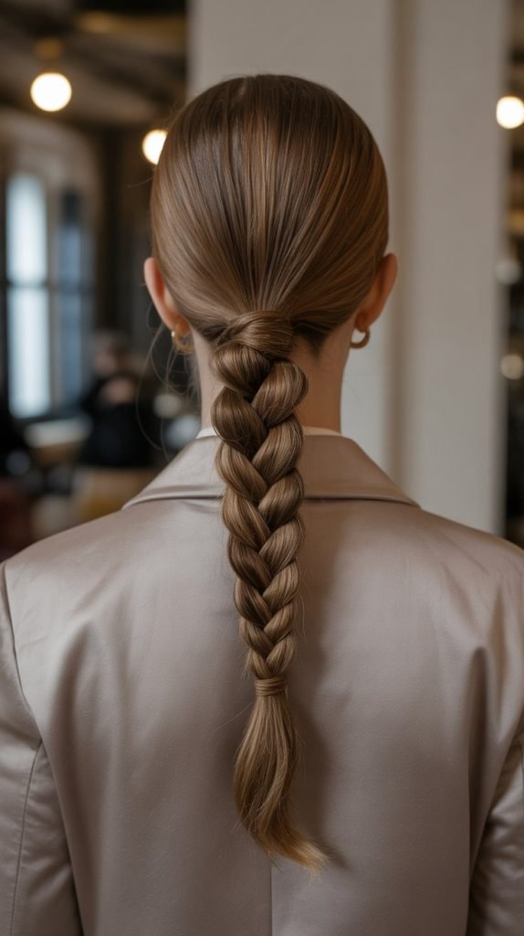 Structured Low Braided Ponytail