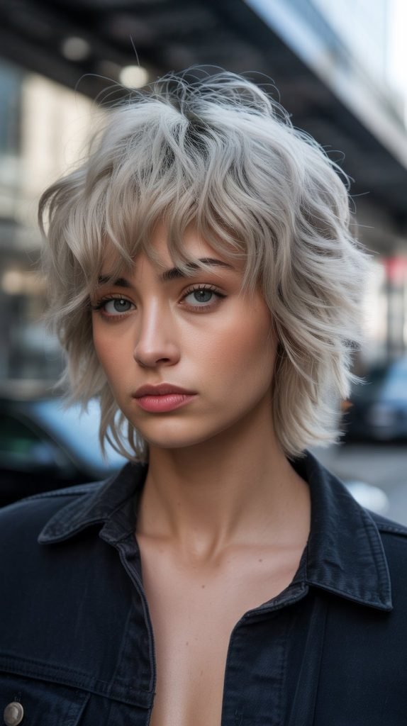 Textured Shag with Baby Bangs