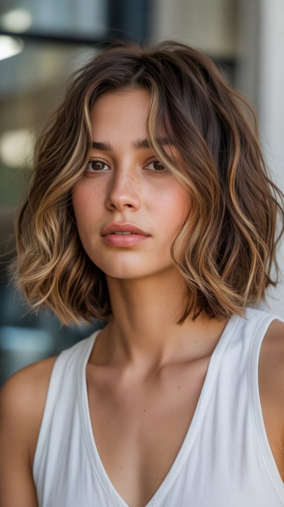 Tousled Bob with Caramel and Toffee Mix