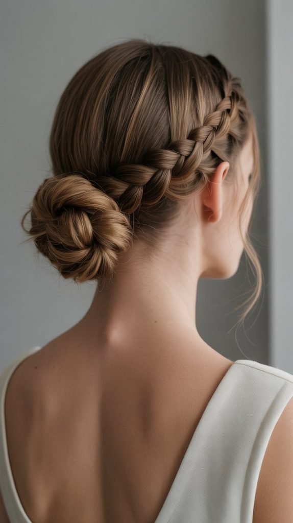 Inverted French Braid Chignon