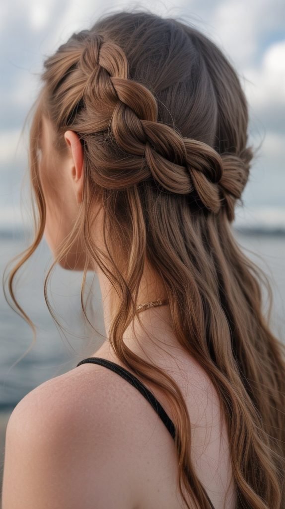 Infinity Braid Half Up