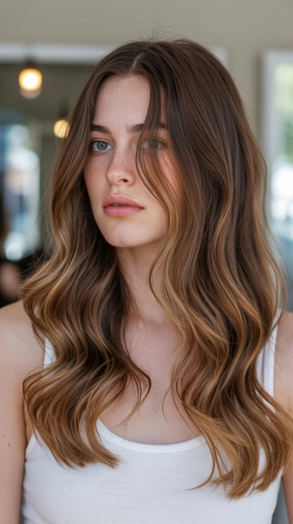 Caramel Swirls on Chestnut Brown Base