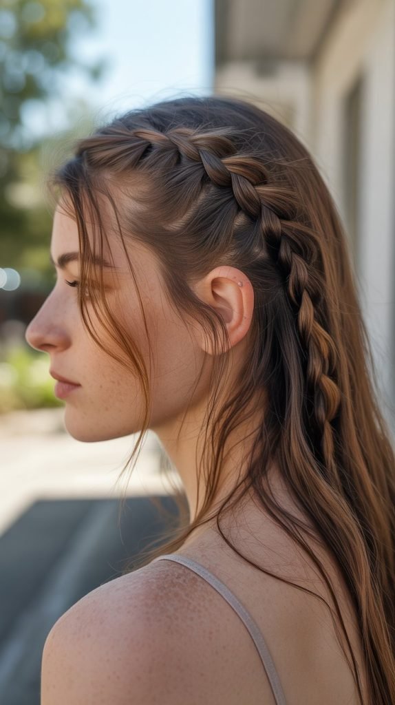 Half Up with Braided Detail