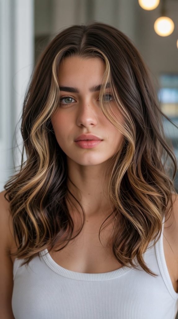 Honey Blonde Face-Framing Highlights