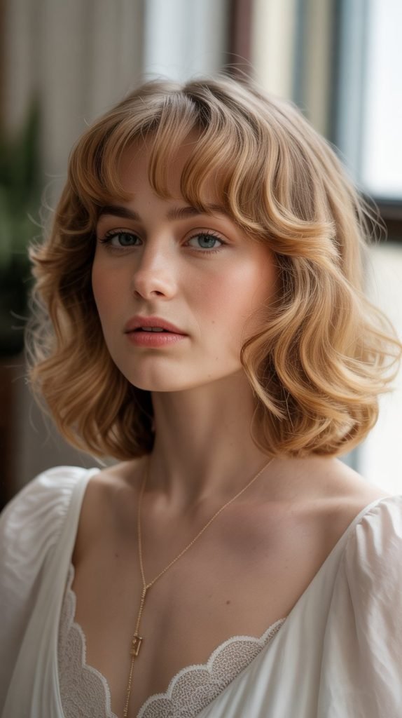 Feathered Cut with Soft Bangs