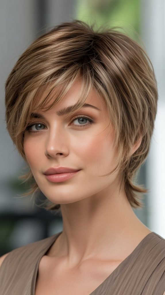 Feathered Layers with Soft Caramel Blending