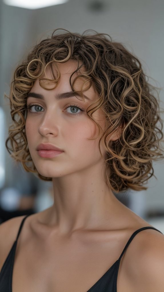  Curly Bob with Finger-Coil Definition