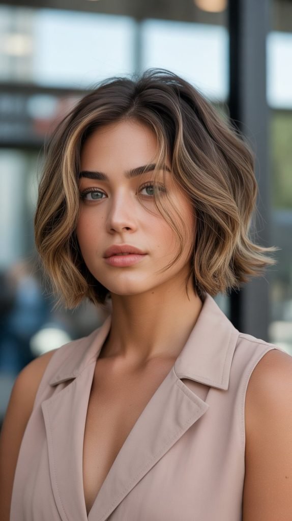 Choppy Bob with Textured Crown