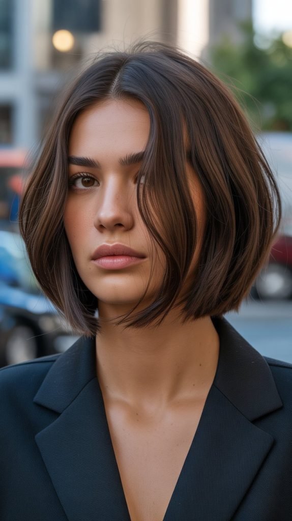 Blunt Choppy Bob with Internal Layers