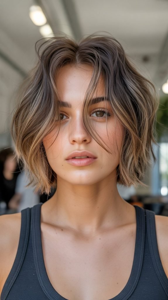 Textured Choppy Bob with Razored Ends