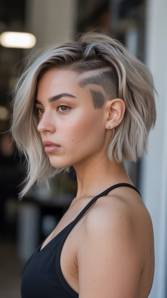 Choppy Bob with Undercut Detail