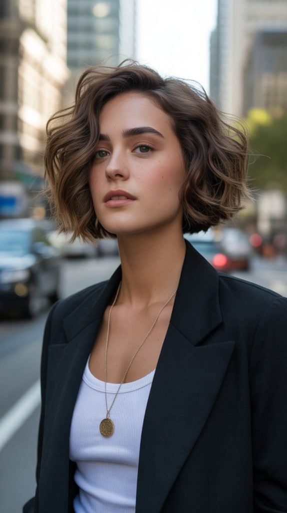 Jaw-Length Wavy Bob with Texture