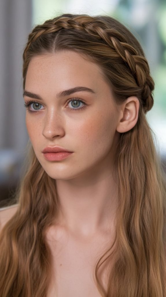 Milkmaid Braid Half Up