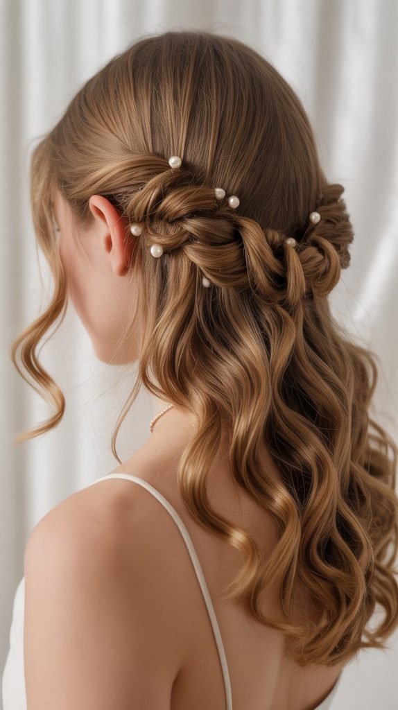  Twisted Crown Half Up