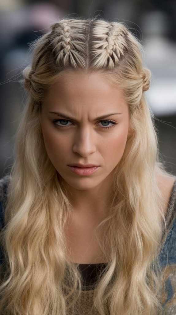 Viking Braid Half Up