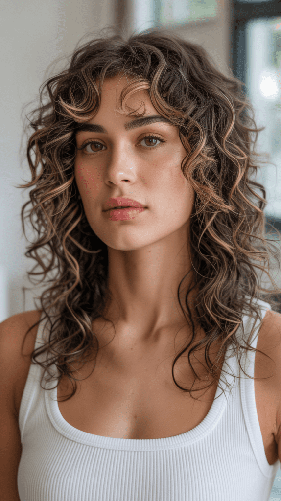 Face-Framing Layers for Curly Hair