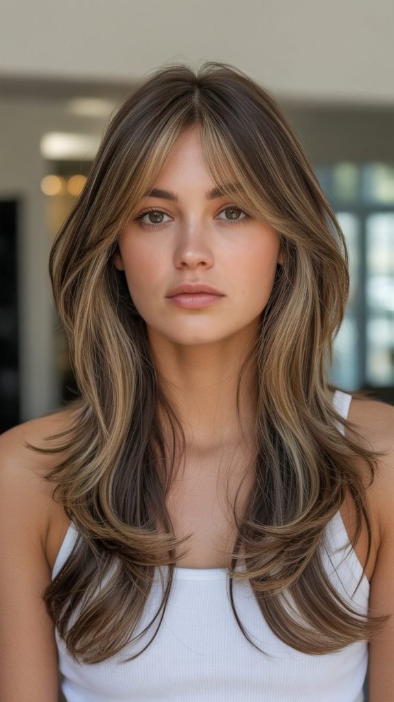 Butterfly Layers with Curtain Bangs