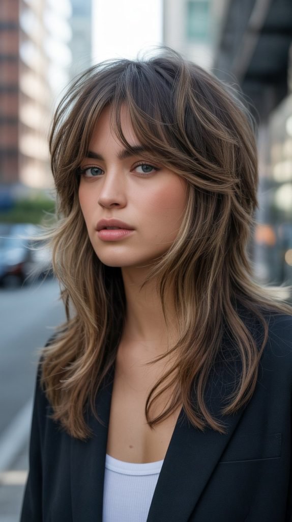 Choppy Long Layers with Textured Fringe