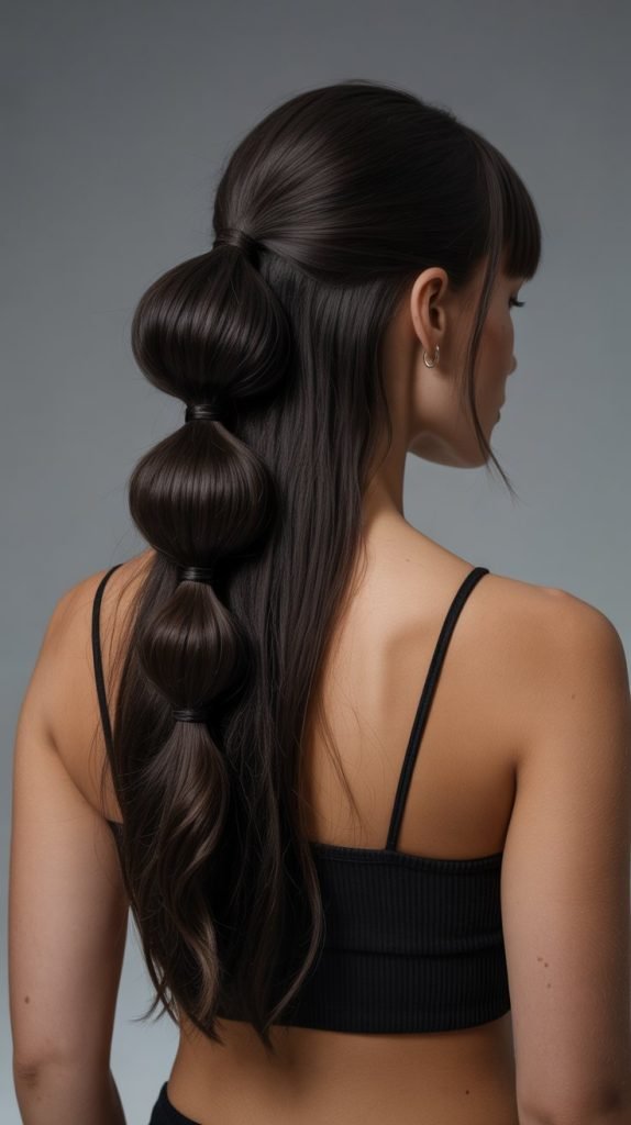 Bubble Half Ponytail