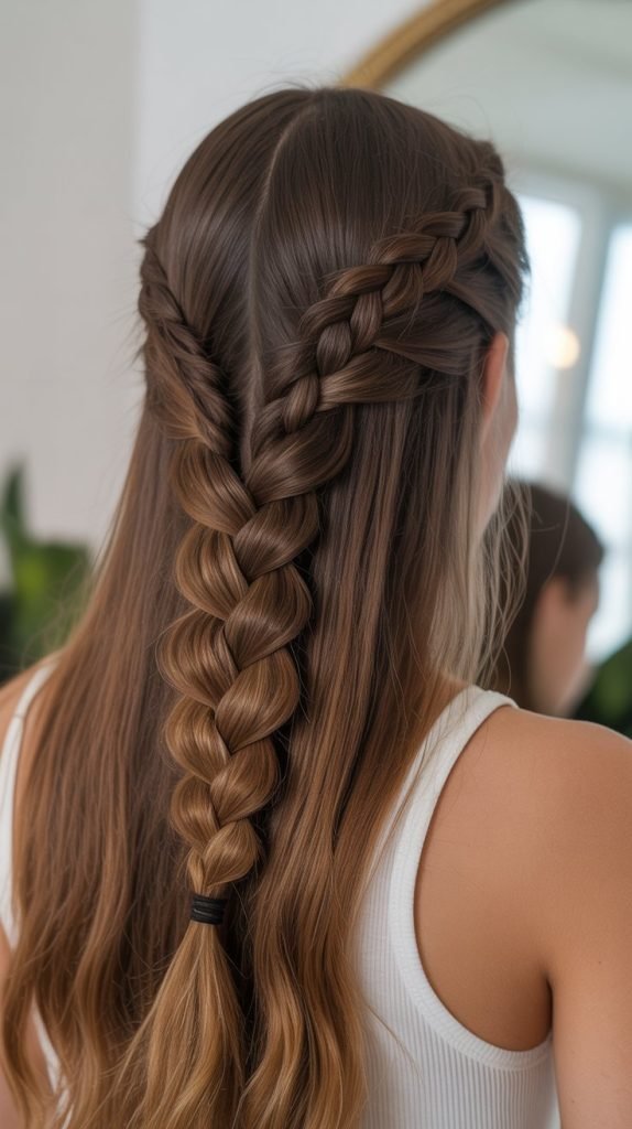 Half Up with Pull-Through Braid