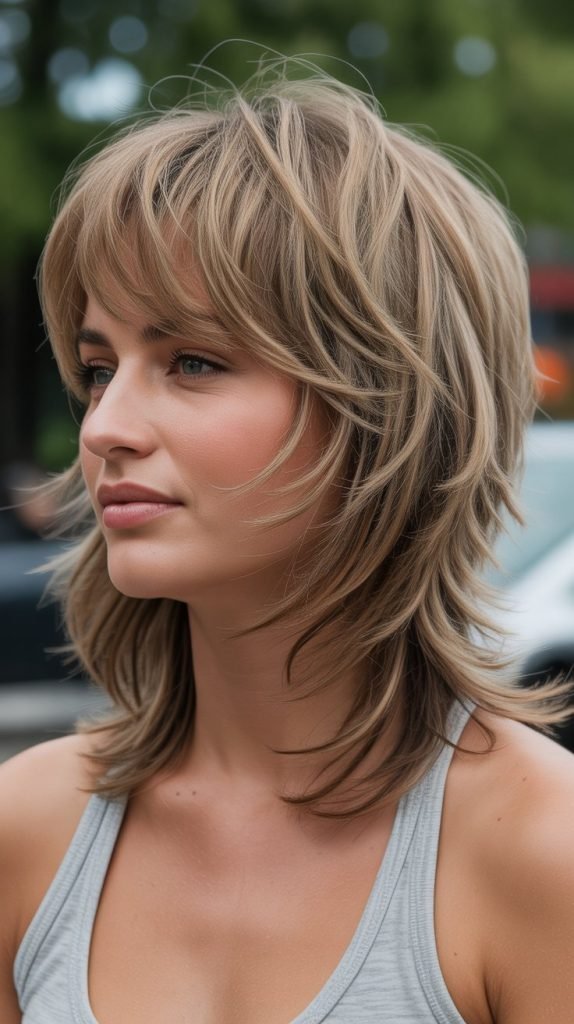 Shaggy Layers with Wispy Bangs